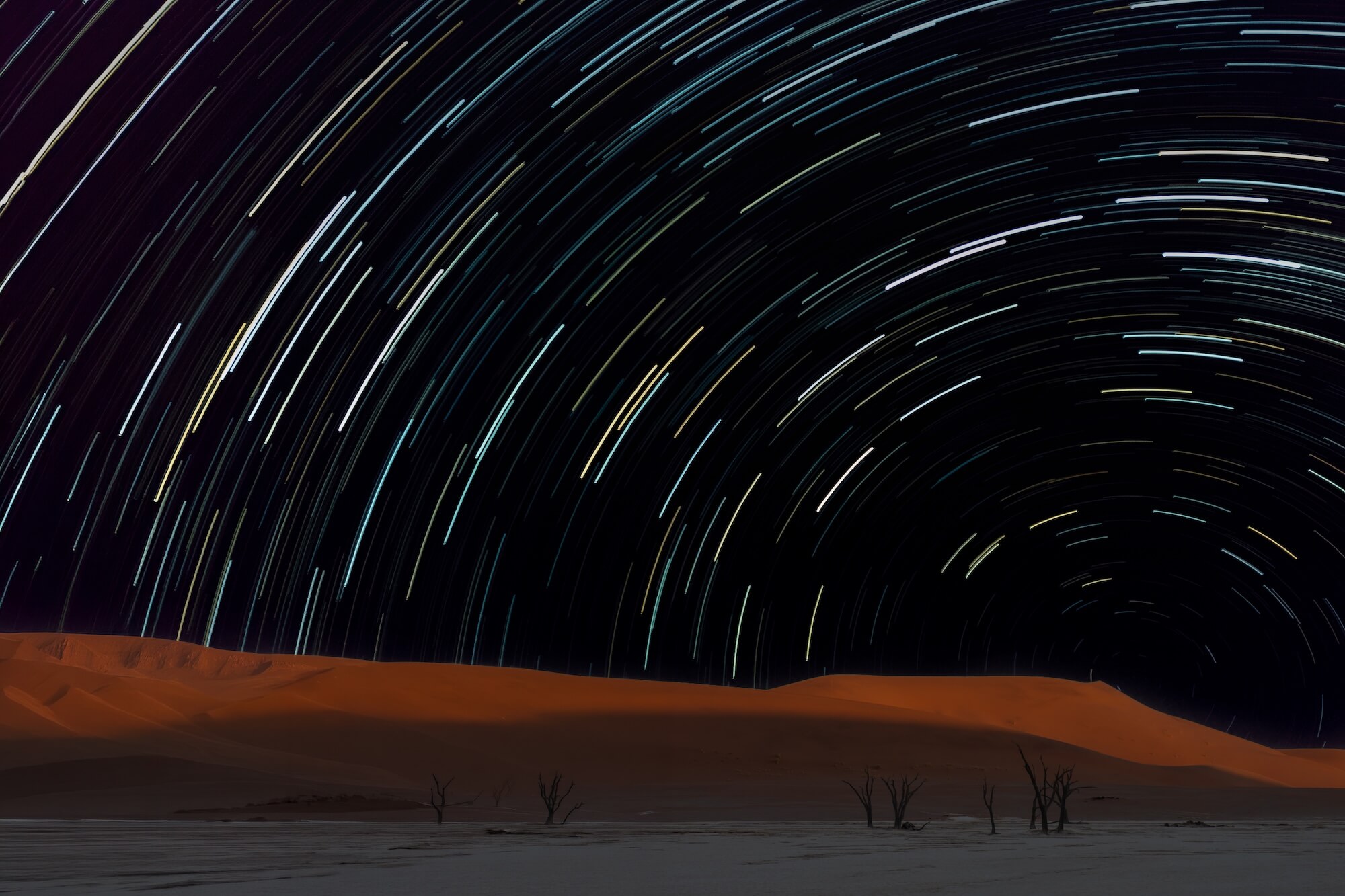 Southern sky star trails